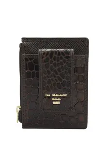 Da Milano Men Textured Leather Money Clip