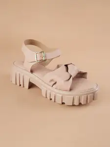 Ginger by Lifestyle Women Platform Sandals With Bows