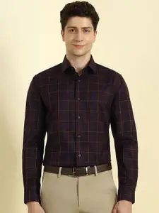 Allen Solly Men Slim Fit Tartan Checks Opaque Checked Formal Shirt