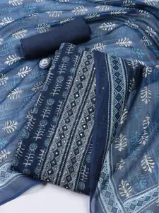 Meena Bazaar Printed Art Silk Unstitched Dress Material