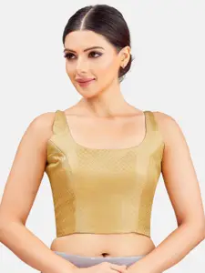 Studio Shringaar Pure Brocade Sleeveless Padded Saree Blouse