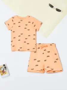 max Boys Printed T-shirt with Shorts