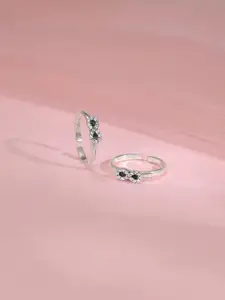 GIVA Silver-Plated Toe Rings