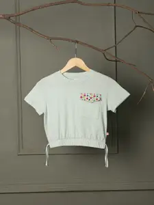 Purple United Kids Print Cotton Blouson Top