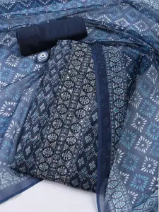 Meena Bazaar Printed Art Silk Unstitched Dress Material