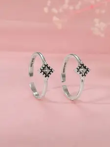 GIVA Silver-Plated Toe Rings