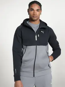 Puma Men Colourblocked Tech Full-Zip Hoodie