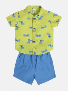 MINI KLUB Boys Printed Shirt with Shorts