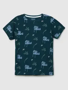 max Boys Printed Tropical Pockets T-shirt