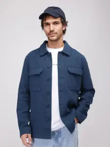 RARE RABBIT Men Denim Jacket with Patchwork