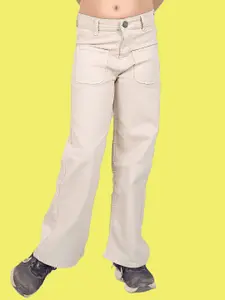 ADBUCKS Girls Wide Leg High-Rise Stretchable Jeans