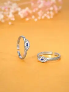 GIVA Rhodium-Plated Toe Rings