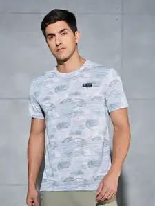 Technosport Men Printed Antimicrobial Slim Fit T-shirt