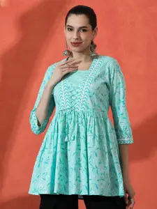 Sangria Printed Pure Cotton A-Line Kurti