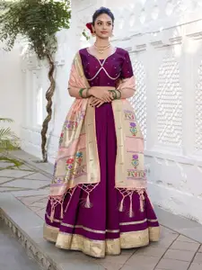LOOKNBOOK ART Embroidered Ready to Wear Lehenga & Unstitched Blouse With Dupatta