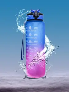 MARKET99 Blue & Pink Single Plastic Printed Water Bottle
