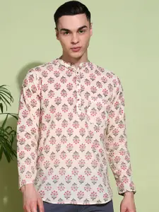 Anouk Men Geometric Printed Sequinned Anarkali Kurta