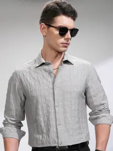 HIGHLANDER Men Comfort Slim Fit Opaque Casual Shirt