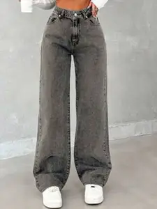 RIVI Women Jean Boyfriend Fit High-Rise Light Fade Stretchable Jeans