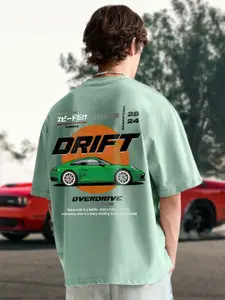 PRONK Men Graphic Printed Oversized T-shirt