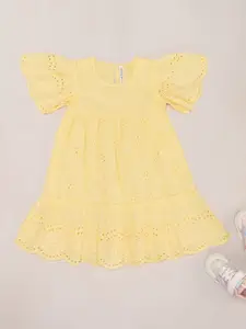 Pantaloons Junior Puff Sleeve A-Line Dress