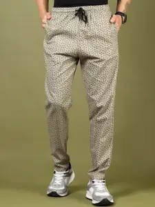 V-Mart Men Printed Cotton Mid Rise Track Pant