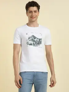 Allen Solly Men Typography Printed Applique Slim Fit T-shirt