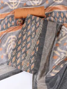 Meena Bazaar Printed Art Silk Unstitched Dress Material