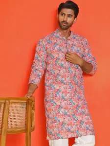 Anouk Men Floral Printed Sequinned Floral Kurta