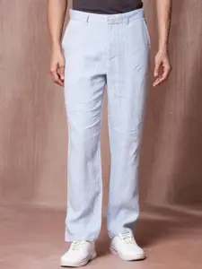 Fabindia Men Straight Fit Trousers