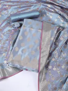 Meena Bazaar Art Silk Unstitched Dress Material