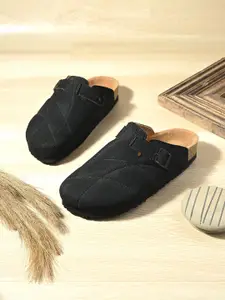 AfroJack Women Mules with Laser Cuts Flats
