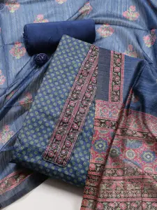 Meena Bazaar Printed Art Silk Unstitched Dress Material