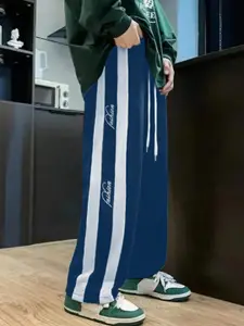 MACK JONNEY Men Striped Mid-Rise Track Pants