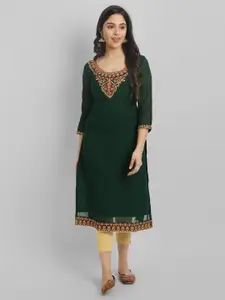 Raiyani Fashion Ethnic Motifs Yoke Design Thread Work Georgette Kurta