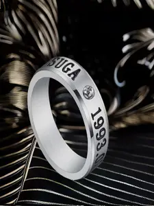 DIVASTRI Sterling Silver Sliver Plated BTS K-Pop-Star Suga Ring