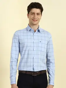 Allen Solly Men Slim Fit Windowpane Checks Opaque Checked Formal Shirt