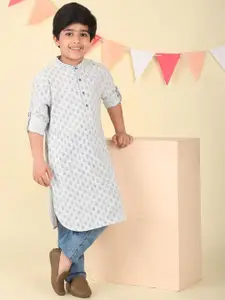 Fabindia Boys Ethnic Motifs Printed Extended Sleeves Kurta
