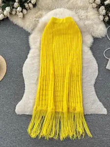 PANKH Knitted Midi Skirt