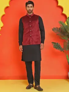 Anouk Men Regular Velvet Kurta with Pyjamas
