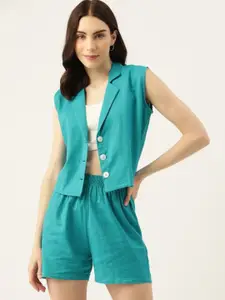 DressBerry  Pure Cotton  Waistcoat With Shorts Co-Ords