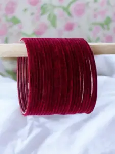 FEMMIBELLA Set Of 36 Velvet Bangles