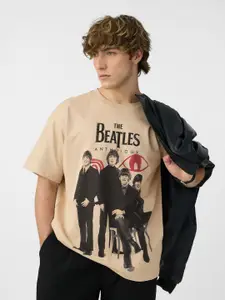 The Souled Store Men Printed Oversized T-shirt