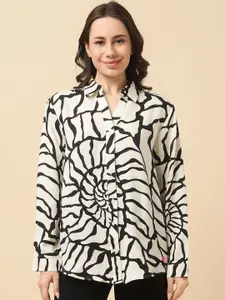 Allen Solly Woman Women Animal Opaque Printed Casual Shirt
