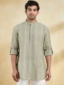Fabindia Men Striped Gotta Patti Kurta