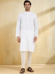Fabindia Men Thread Work Kurta