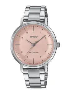 CASIO Women Dial & Stainless Steel Cuff Straps Analogue Watch A2423