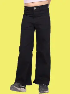 ADBUCKS Girls Wide Leg High-Rise Stretchable Jeans