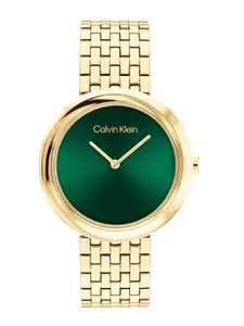 Calvin Klein Women Dial & Stainless Steel Bracelet Style Straps Analogue Watch 25100066