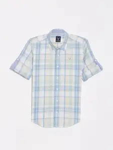 Allen Solly Junior Boys Slim Fit Tartan Checks Opaque Checked Casual Shirt